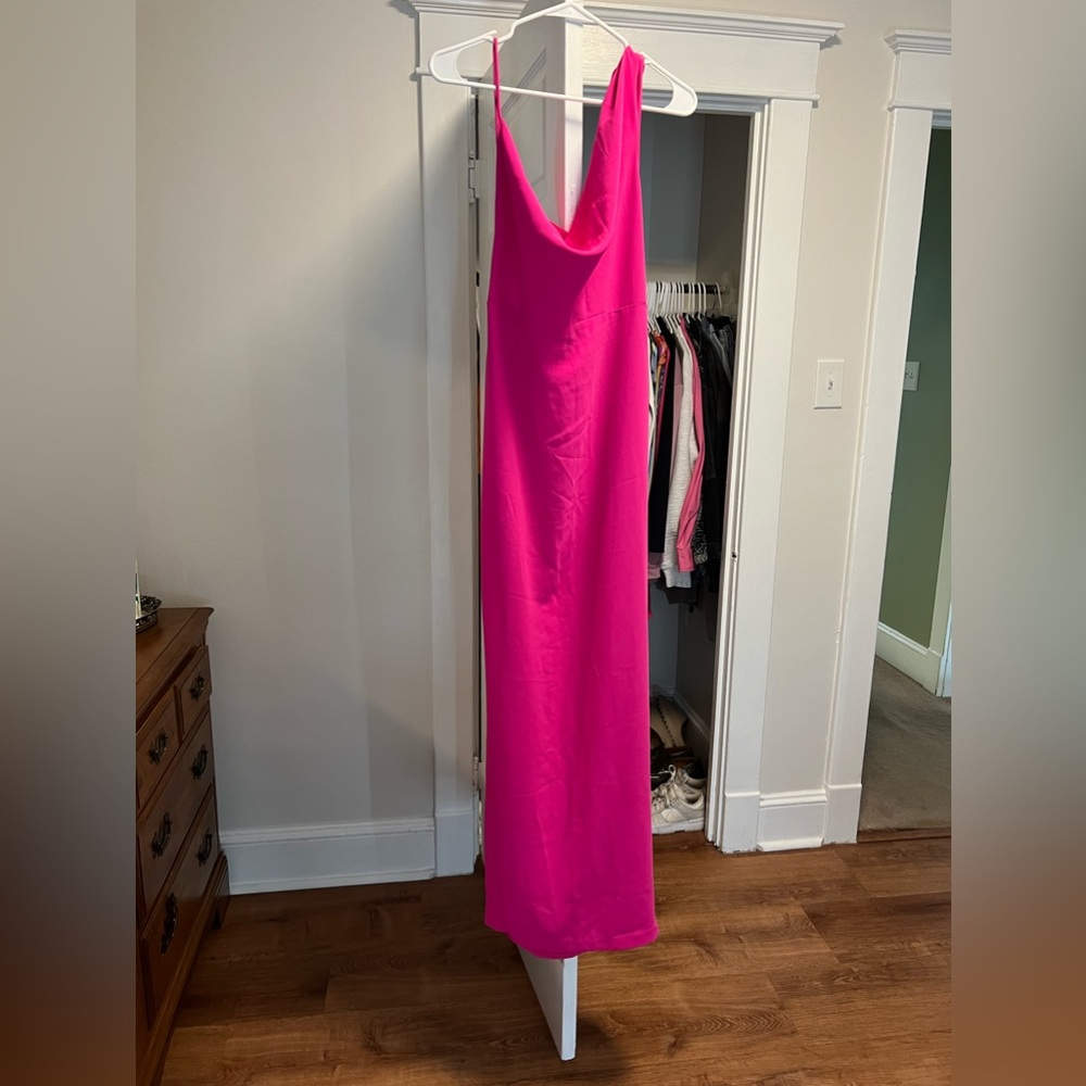 Amanda Uprichard Arial Gown hot pink